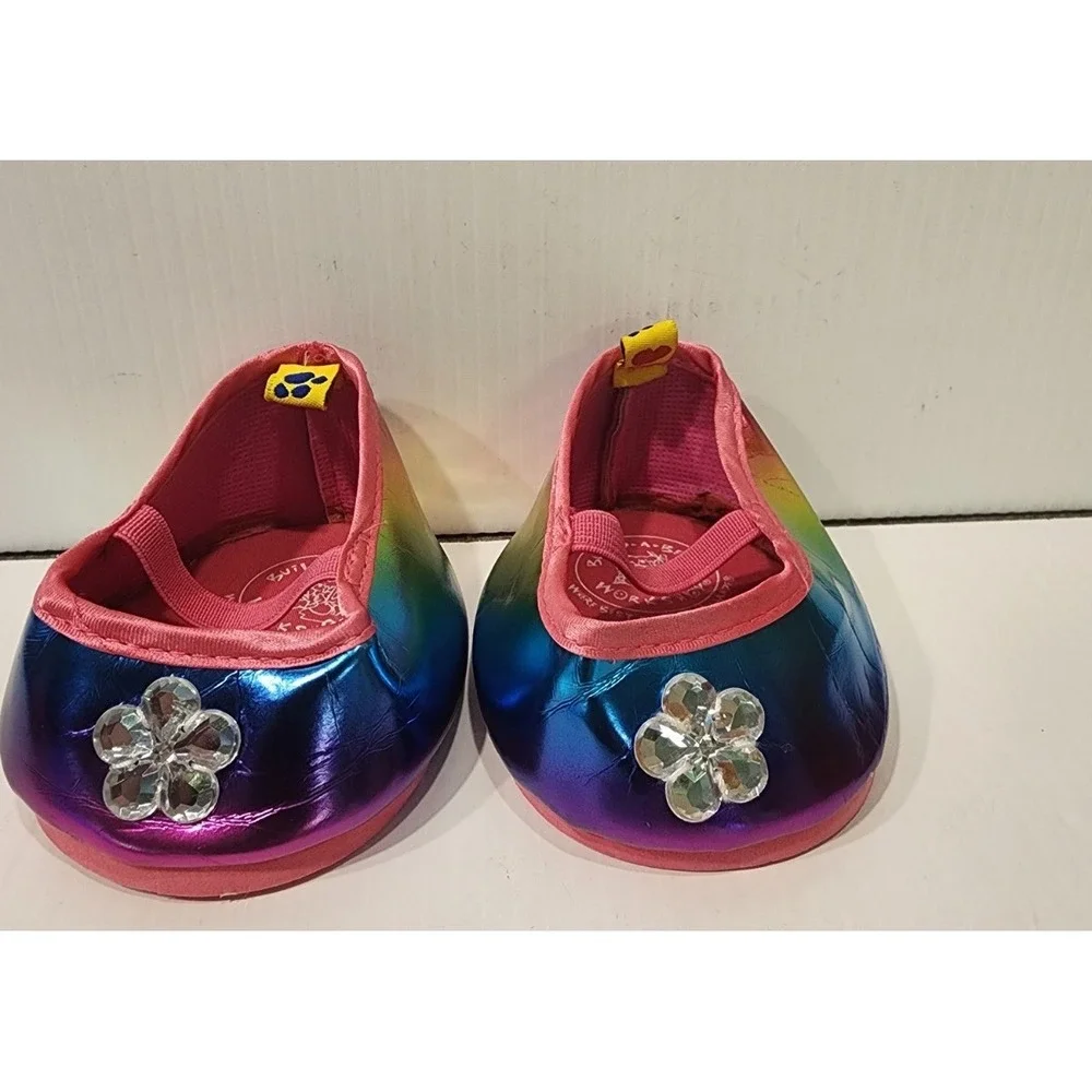 Build A Bear Hello Kitty Sanrio Fluffy Shoes and Rainbow Shoes